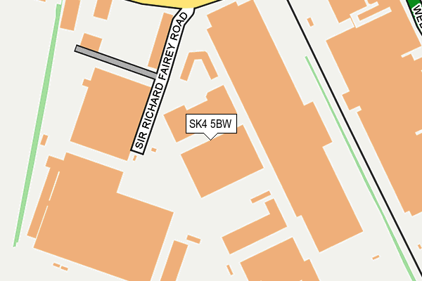 SK4 5BW map - OS OpenMap – Local (Ordnance Survey)
