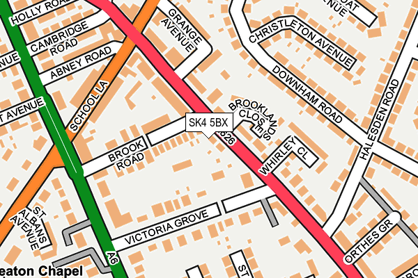SK4 5BX map - OS OpenMap – Local (Ordnance Survey)
