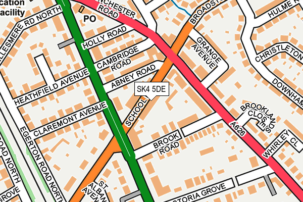 SK4 5DE map - OS OpenMap – Local (Ordnance Survey)