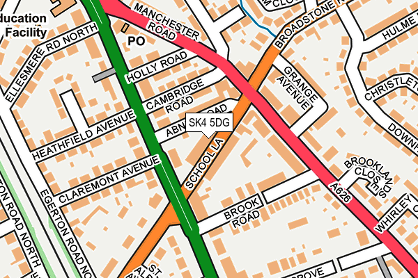 SK4 5DG map - OS OpenMap – Local (Ordnance Survey)