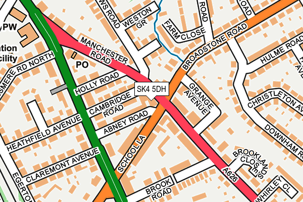 SK4 5DH map - OS OpenMap – Local (Ordnance Survey)