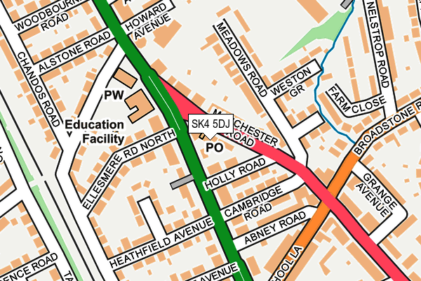 SK4 5DJ map - OS OpenMap – Local (Ordnance Survey)