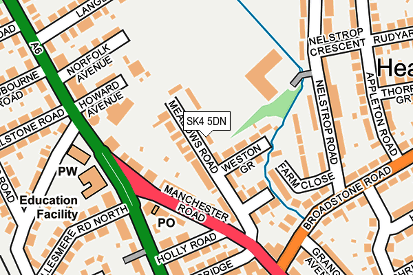 SK4 5DN map - OS OpenMap – Local (Ordnance Survey)
