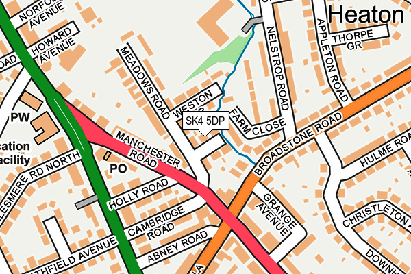 SK4 5DP map - OS OpenMap – Local (Ordnance Survey)