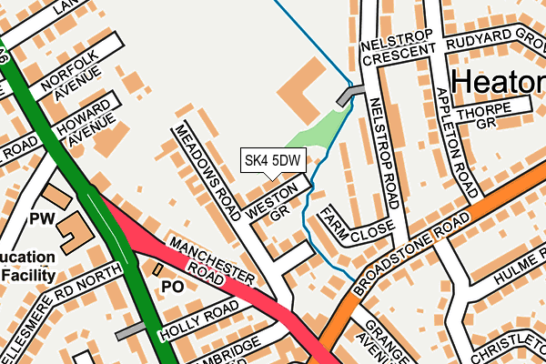 SK4 5DW map - OS OpenMap – Local (Ordnance Survey)