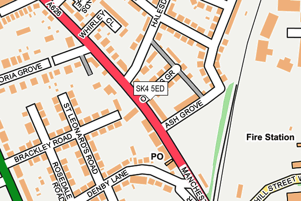 SK4 5ED map - OS OpenMap – Local (Ordnance Survey)