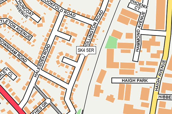 SK4 5ER map - OS OpenMap – Local (Ordnance Survey)
