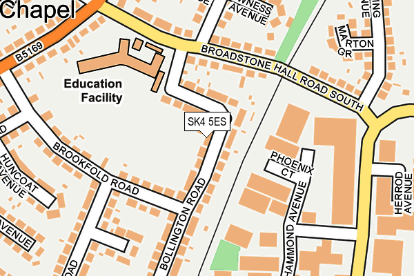 SK4 5ES map - OS OpenMap – Local (Ordnance Survey)