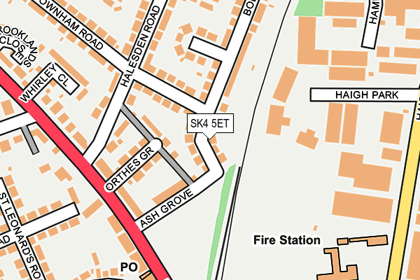SK4 5ET map - OS OpenMap – Local (Ordnance Survey)