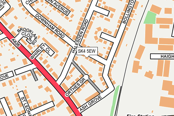 SK4 5EW map - OS OpenMap – Local (Ordnance Survey)