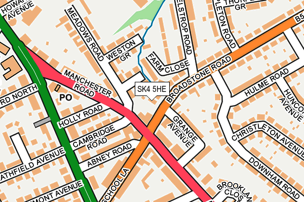 SK4 5HE map - OS OpenMap – Local (Ordnance Survey)