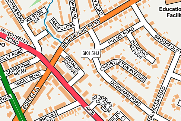 SK4 5HJ map - OS OpenMap – Local (Ordnance Survey)