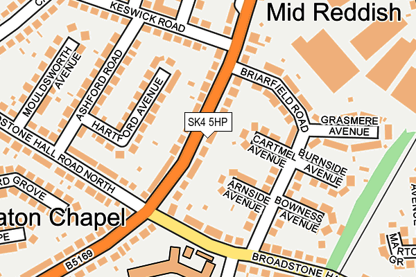 SK4 5HP map - OS OpenMap – Local (Ordnance Survey)