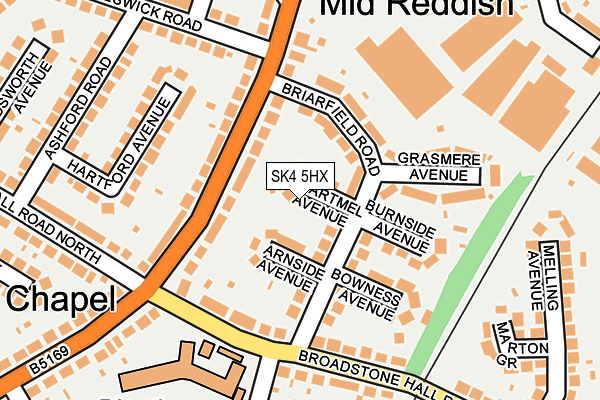 SK4 5HX map - OS OpenMap – Local (Ordnance Survey)
