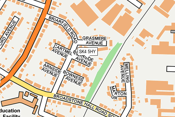 SK4 5HY map - OS OpenMap – Local (Ordnance Survey)