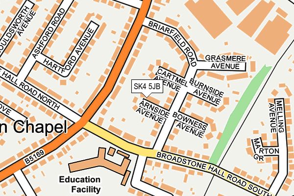 SK4 5JB map - OS OpenMap – Local (Ordnance Survey)