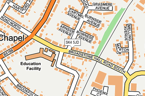 SK4 5JD map - OS OpenMap – Local (Ordnance Survey)
