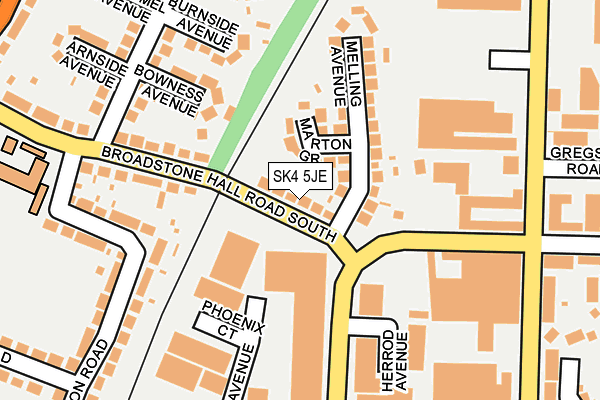 SK4 5JE map - OS OpenMap – Local (Ordnance Survey)