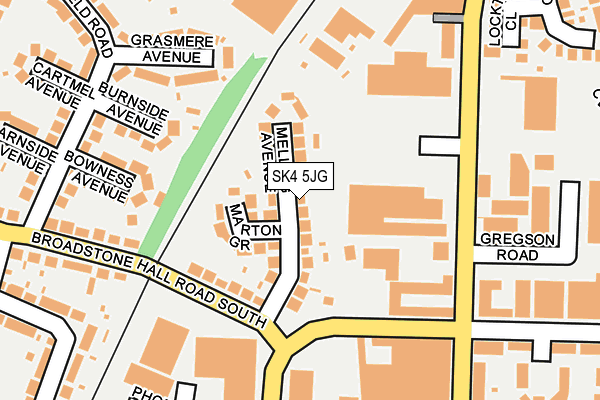 SK4 5JG map - OS OpenMap – Local (Ordnance Survey)
