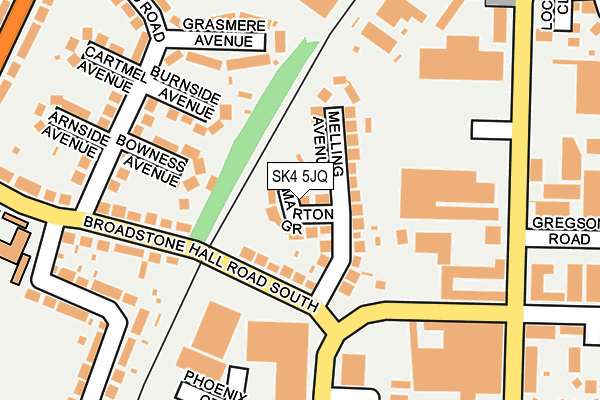 SK4 5JQ map - OS OpenMap – Local (Ordnance Survey)