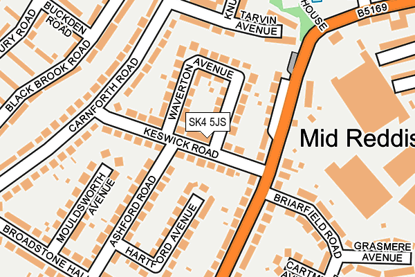 SK4 5JS map - OS OpenMap – Local (Ordnance Survey)