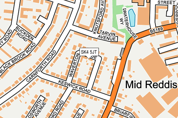 SK4 5JT map - OS OpenMap – Local (Ordnance Survey)
