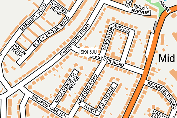 SK4 5JU map - OS OpenMap – Local (Ordnance Survey)