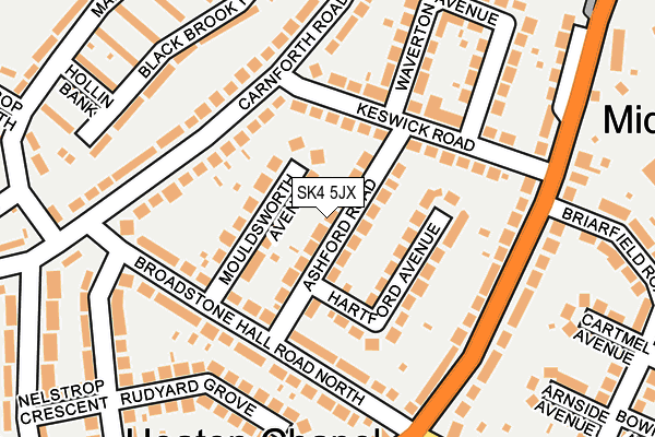 SK4 5JX map - OS OpenMap – Local (Ordnance Survey)