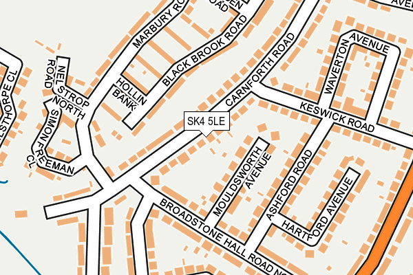 SK4 5LE map - OS OpenMap – Local (Ordnance Survey)
