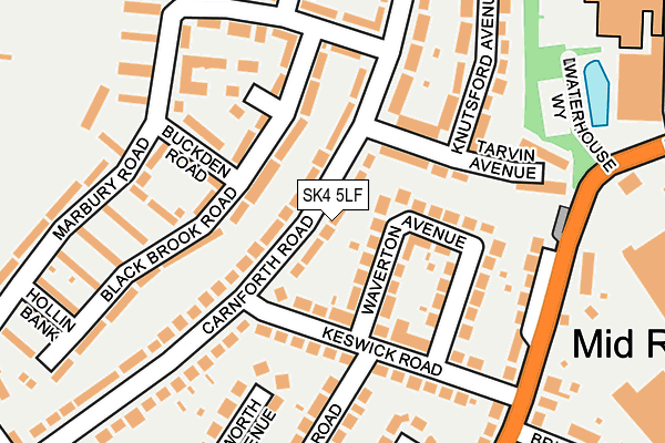 SK4 5LF map - OS OpenMap – Local (Ordnance Survey)