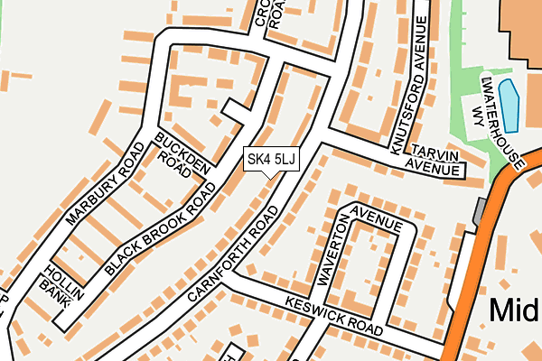 SK4 5LJ map - OS OpenMap – Local (Ordnance Survey)