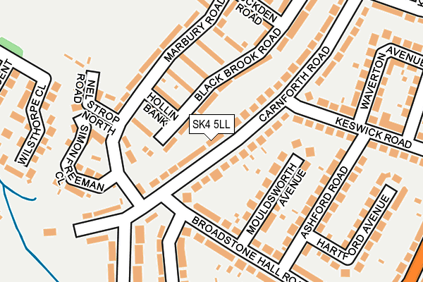 SK4 5LL map - OS OpenMap – Local (Ordnance Survey)