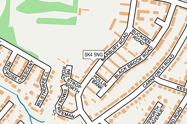 SK4 5NG map - OS OpenMap – Local (Ordnance Survey)