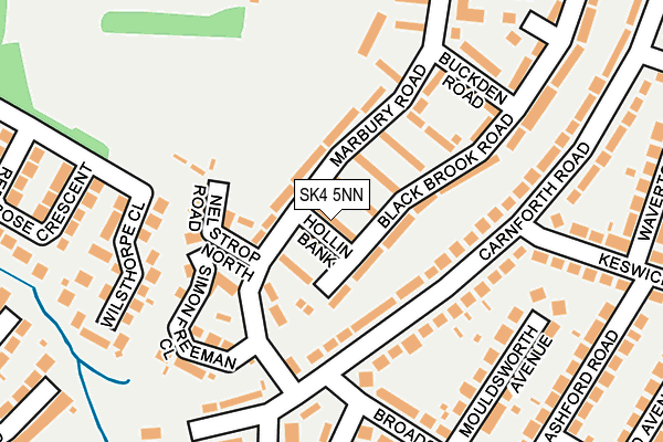 SK4 5NN map - OS OpenMap – Local (Ordnance Survey)
