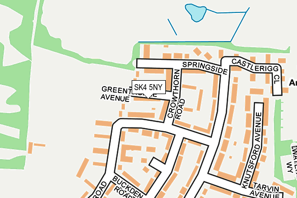 SK4 5NY map - OS OpenMap – Local (Ordnance Survey)