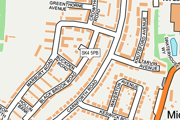 SK4 5PB map - OS OpenMap – Local (Ordnance Survey)
