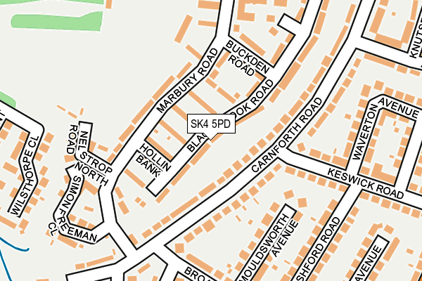 SK4 5PD map - OS OpenMap – Local (Ordnance Survey)