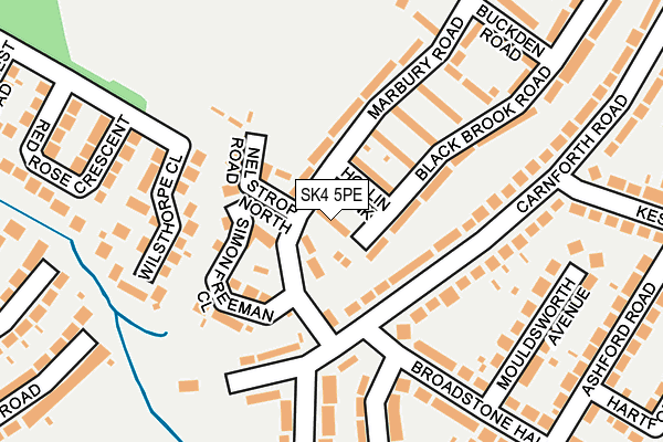 SK4 5PE map - OS OpenMap – Local (Ordnance Survey)