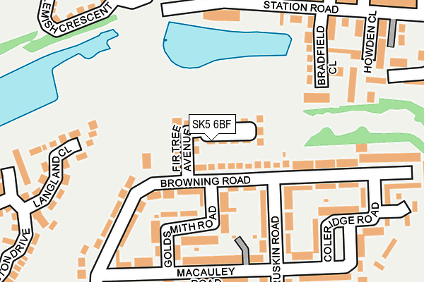 SK5 6BF map - OS OpenMap – Local (Ordnance Survey)