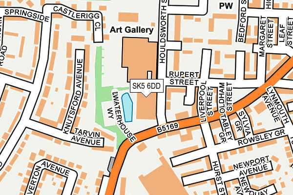 SK5 6DD map - OS OpenMap – Local (Ordnance Survey)