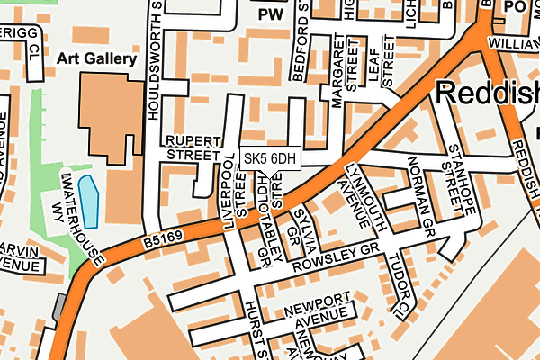 SK5 6DH map - OS OpenMap – Local (Ordnance Survey)