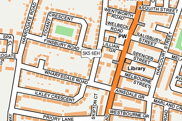 SK5 6EH map - OS OpenMap – Local (Ordnance Survey)