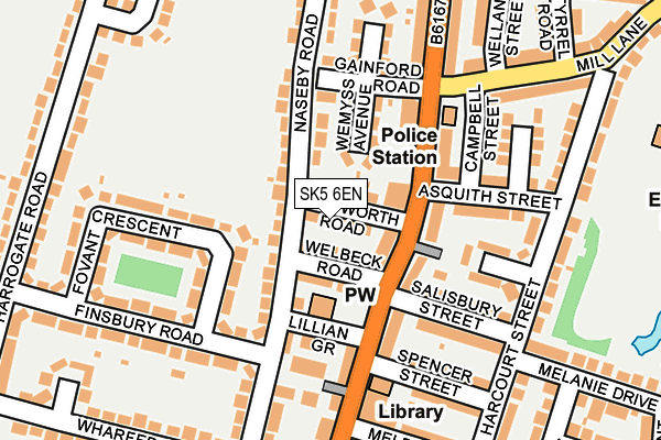 SK5 6EN map - OS OpenMap – Local (Ordnance Survey)