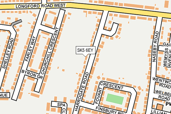 SK5 6EY map - OS OpenMap – Local (Ordnance Survey)