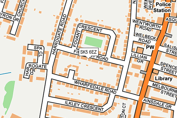 SK5 6EZ map - OS OpenMap – Local (Ordnance Survey)