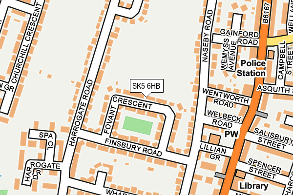 SK5 6HB map - OS OpenMap – Local (Ordnance Survey)