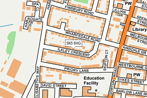 SK5 6HG map - OS OpenMap – Local (Ordnance Survey)