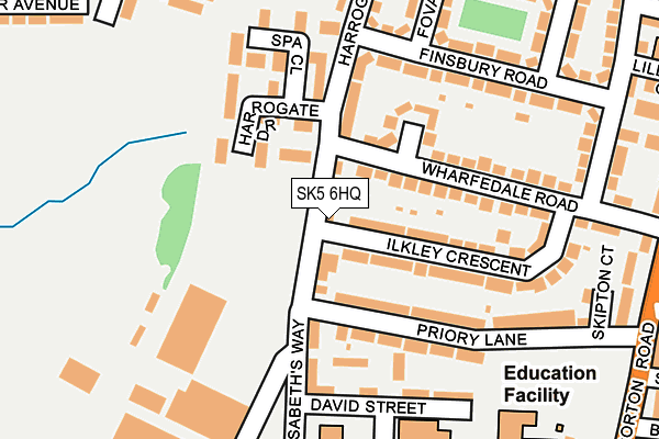 SK5 6HQ map - OS OpenMap – Local (Ordnance Survey)