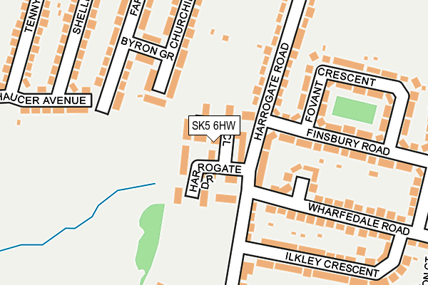 SK5 6HW map - OS OpenMap – Local (Ordnance Survey)
