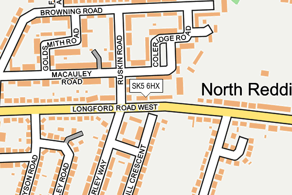 SK5 6HX map - OS OpenMap – Local (Ordnance Survey)